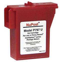 NuPost Brand Replacement Postage Meter Cartridge for Pitney Bowes 797-0, 797-Q, 797-M | Red