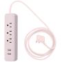 Globe Electric - 78257 Designer Series Power Strip, Rose 3 Outlet
