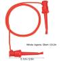 Test Hook Clip, SMD IC Multimeter Electrical Test Dual Silicone Lead Test Clip Hook Red Green Blue Yellow Black 5 Pcs