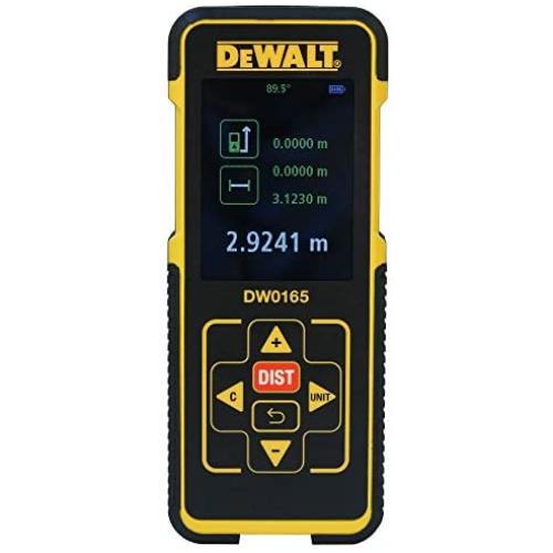 DEWALT Digital Electronic Bright LED Laser Distance Tape Measurer Device | 165-Feet ft For Maximum Coverage | Single-distance Measurement/ Continuous Measurement/ Area