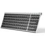 iClever BK10 Bluetooth Keyboard, Multi Device Keyboard Rechargeable Bluetooth 5.1 with Number Pad Ergonomic Design Full Size Stable Connection Keyboard for iPad, iPhone, Mac, iOS, Android, Windows