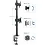 VIVO Dual Computer Monitor Desk Mount Stand Vertical Array for 2 Screens up to 27 inches STAND-V002R VIVO Dual Computer Monitor Desk Mount Stand Vertical Array for 2 Screens up to 27 inches STAND-V002R