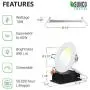 Sunco Lighting 6 Pack 4 Inch Slim LED Downlight with Junction Box, Select from 5 Colors (2700k/3000k/3500k/4000k/5000k), 10W=60W, 650 LM, Dimmable, Selectable Recessed Fixture, IC Rated - UL Sunco Lighting 6 Pack 4 Inch Slim LED Downlight with Junction Box, Select from 5 Colors (2700k/3000k/3500k/4000k/5000k), 10W=60W, 650 LM, Dimmable, Selectable Recessed Fixture, IC Rated - UL