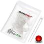 Chanzon 100 pcs 3mm Red LED Diode Lights (Clear Flat Transparent DC 2V 20mA) Bright Lighting Bulb Lamps Electronics Components Indicator Light Emitting Diodes