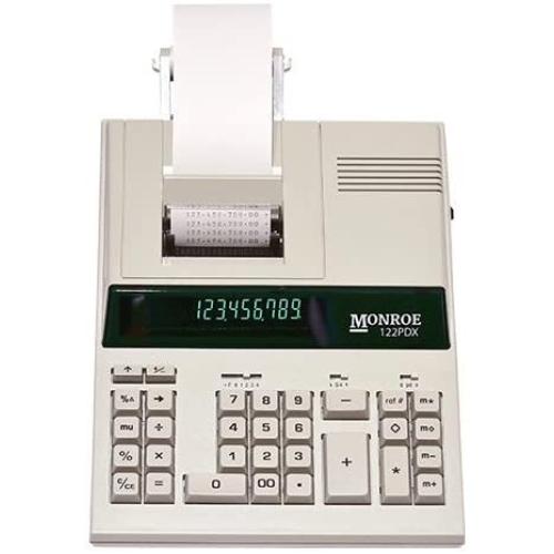 Monroe 122PDX Medium-Duty 12-Digit Print/Display Calculator with The Fastest Printing Speed
