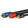 SHD 3.5mm Aux to 2RCA Y Splitter Stereo Audio Cable Male Type OFC Conductor High Flexible PVC Jacket Dual Shielding Gold Plated High End Metal Shell-Black 25Feet/7.6m