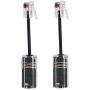 Telephone Cord Detangler, Traodin Male to Female 2 Pcs 360 Degree Rotating Landline Cable, Anti-Tangle Phone Cable Used Home or Office(360°RJ9 4P4C Black Long)