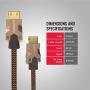 Monster M-Series 2000 Certified Premium HDMI 2.0 4K 60Hz, 25 Gbps, Zinc Alloy Connector, Vgrip, Braided Jacket