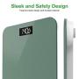 1byone Digital Scales for Body Weight Bathroom Scale with Accuracy, LED Display, 400 lbs Capacity,Tape Measure and Batteries Included, Green