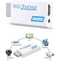 Wii to HDMI Converter,Output Video Audio Adapter HDMI Converter 1080P ,Wii HDMI Adapter with 3,5mm Audio Jack&HDMI Output Compatible with Wii, Wii U, HDTV, Supports All Wii Display Modes 720P, NTS