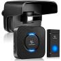 Driveway Alarm System, ELEPOWSTAR Weatherproof Outdoor Motion Sensor Detector Doorbell, Wireless Security Alert System with 58 Chimes/5 Level Volumes/LED Flash, Fits for Home, Yard, Garage, Gate, Pool