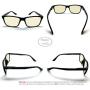 J+S Vision Reading Glasses with Anti Blue Light function, Crystal Clear Spring Hinged and Magnified iPad/tablet and Electronics Reading Glasses for Men and Woman (Power +3.00)