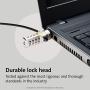 Kensington Combination Cable Lock for Laptops and Other Devices (K64673AM),Black