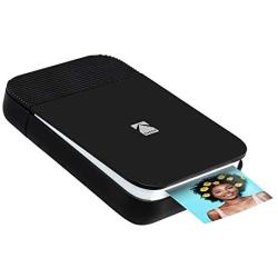 KODAK Smile Instant Digital Bluetooth Printer for iPhone & Android – Edit, Print & Share 2x3 Zink Photos w/ Smile App (Black/ White)