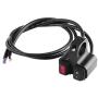 Qiilu 12V 16A CNC Aluminum On-Off Rocker Switches Handlebar Headlight Spotlight Dual Switch for Motorcycle Motorbike