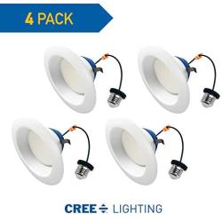 Cree Lighting, TRDL6-1102700FH50-12DE26-1-11004S-D, 6 inch LED Retrofit Downlight 100W Equivalent, 1100 lumens, Dimmable, Soft White 2700K, 50,000 hour rated life | 4-Pack,