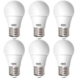 Sunco Lighting 6 Pack A15 LED Bulb, 8W=60W, 4000K Cool White, Dimmable, 800 LM, E26 Base, Refrigerator & Fan Light - UL, Energy Star
