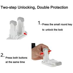 Upgraded Door Lever Lock Childproof Door Handle Locks Prevent Toddler Kids to Open Bedroom/Bathroom/Kitchen Door Child Safety Locks Simple Installation and No Tools Needed 4Pcs