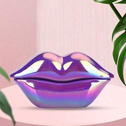 Richer-R Corded Telephone,Creative Purple Lips Telephone Electroplate Desktop Landline Phone for Home Office,Lovely Purple Landline Telephone Perfect for Home Decoration
