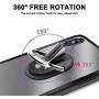 HENGBANG Multipurpose Phone Bracket, Phone Ring Holder - Two in ONE Multipurpose Mobile Phone Bracket Holder Stand 360 Degree Rotation for Car Home, Multiple-Angle Car Phone Mount(Black + Blue)