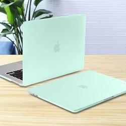 Batianda for MacBook Air 13 Case 2020 2019 2018 A2337 M1A2179 A1932, Plastic Hard Shell Case with Keyboard Cover for Mac Air 13 inch with Touch ID, C-Matte Green