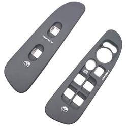 Window Switch Bezel Fits for Dodge Ram 1500 2500 3500 2002-2010, Driver Passenger Side Master Panel Door Gray OEM Replacement 5HZ71XDVAD 5HZ71XDVAE 68171680AA 56049805AB 641-00653L