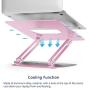 Laptop Stand, EPN Laptop Riser with Heat-Vent to Elevate Laptop, Adjustable Desktop Holder Compatible for MacBook Pro/Air, Surface Laptop, Dell XPS, HP, Samsung and Other 11-17 Inch Notebook