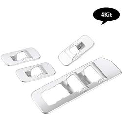 Car Window Lift Switch Panel Decoration Frame Cover Trim for 2015 2016 2017 2018 Ford F150 Accessories (Silver)