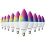 Sunco Lighting 10 Pack WiFi LED Smart Bulb, B11 Candelabra, 4.5W, E12 Base, Color Changing (RGB & CCT), Dimmable, Compatible with Amazon Alexa & Google Assistant - No Hub Required