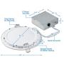 6 Inch LED Recessed Lighting with Junction Box, Smooth Trim, 2 Pack, 12W= 100W, 3000K Warm White, 850LM Dimmable Downlight, Canless Lighting for Shallow Ceiling, Energy Star & ETL Certified