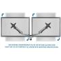 Mount-It! Dual Monitor Wall Mount with Articulating Gas-Spring Arms, VESA 75x75 mm and 100x100 mm, 19.8 lb weight capacity, Silver (MI-42114)