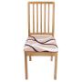 smiry Printed Dining Chair Seat Covers - Stretchy Removable Washable Upholstered Chair Seat Slipcover Protector (Set of 4, Khaki)