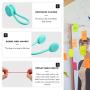 18 Pieces Magnetic Cable Ties Silicone Cord Winder Magnetic Cable Clips Headphone Cables USB Charging Cords Hanging Holding Keychain Stuff Reusable Twist Ties for Cord Wraps, Home, School, Office
