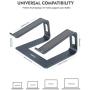 Nulaxy Laptop Stand, Ergonomic Aluminum Laptop Mount Computer Stand, Detachable Laptop Riser Notebook Holder Stand Compatible with MacBook Air Pro, Dell XPS, Lenovo More 10-15.6'' Laptops - Space Gray