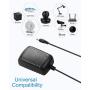 ALITOVE 5V 3A Power Supply Adapter Converter Cord 5.5mm x 2.5mm 2.1mm Plug AC 100V~240V to DC 5 Volt 3000mA 2500mA 15W for WS2812B WS2811 LED Pixel Light CCTV Camera USB-HUB Wireless Router (2 Pack)