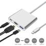 USB-C to HDMI Adapter (Supports 4K / 30Hz) - Type- C 3 in 1 Converter Cable for 2017 / 2018 MacBook Pro, MacBook, Mac Pro, iMac, Chromebook, & More USB 3.0 Type-C Devices