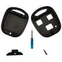 New 3 Buttons Remote Key Fob Case Shell Replacement for Lexus GS300 GS400 GS430 GX470 IS300 LS400 LS430 LX470 RX300 RX330 RX350 RX400h RX450h SC430 (Black)