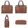 BOSTANTEN Leather Briefcase for Men Business Travel Laptop Bags 15.6 inch Brown