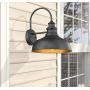 Bestshared Farmhouse Wall Mount Lights, Gooseneck Barn Light, Outdoor Wall Lantern for Porch with Black Finish and Contrast Color Interior