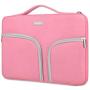 HESTECH Chromebook Case,11.6''-12.5 inch Water Repellent Polyester Protective Laptop Sleeve Bag Handle Front Pockets Acer/HP Stream/Samsung/Microsoft Surface Pro 7/3/4/5/6,Pink