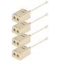 Uvital in-line DSL Filter Splitter/in-line DSL Filter RJ11 6P2C Male to 2 Female Telephone Modem ADSL Splitter Filter (Cream, 4 Pack)
