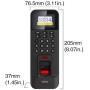 Visionis VIS-3013 Indoor Access Control Time Attendance Black Waterproof WiFi TCP/IP Wiegand Fingerprint Biometric IP42 Card Reader Keypad with Software 125KHz EM Card Compatible 3,000 Users