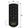FJM Security Products Combi-Cam E, 7910-K10, Electronic Cabinet Lock, Black Finish