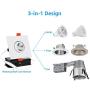 TORCHSTAR 3 Inch Gimbal LED Recessed Lighting with Square Trim, Dimmable Downlight with J-Box, 7W (50W Eqv.), CRI 90+, 2700K Soft White, ETL/Energy Star/JA8/T24 Certified, White, Pack of 6