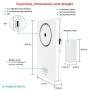 Tritace Universal Door/Window Alarm with Vibration and Magnet Sensor - Pool Door Alarm with Loud 120db Ring - Security Systems for Sliding, Glass, Main Entrance - With Extra 15 LR 44 Spare Batteries