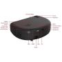 Fugetek LED Video Projector, Home Office Theater Cinema, 2500 Lumen, Dual HDMI / USB Inputs, VGA, AV, Black, Works with Fire Tv, Roku, PS4, Xbox, Supports 1080P