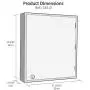 Acrimet Key Cabinet Organizer 24 Positions with Lock (Wall Mount) (24 Smoke Tags Included) (Black Cabinet)
