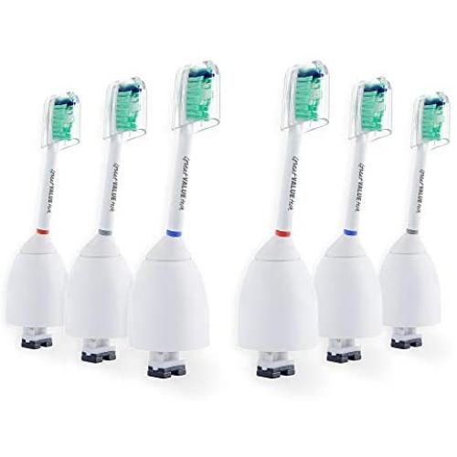 6x Sonic Replacement Toothbrush Brush Heads for Philips Sonicare E-Series fits Elite, Essence, Advance, CleanCare, Xtreme, eSeries, HX7022, HX7023, HX7026 by Great Value Tech