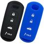 Alegender Qty(2) Smart Key Fobs Remote Covers Case Holder Jacket Skin for 2017 2018 Mazda CX-5 CX5 6 3 Miata MX5 Smart 4 Buttons Keyless Entry