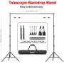 Emart 8.5 x 10 ft Photo Backdrop Stand , Adjustable Photography Muslin Background Support System Stand for Photo Video Studio